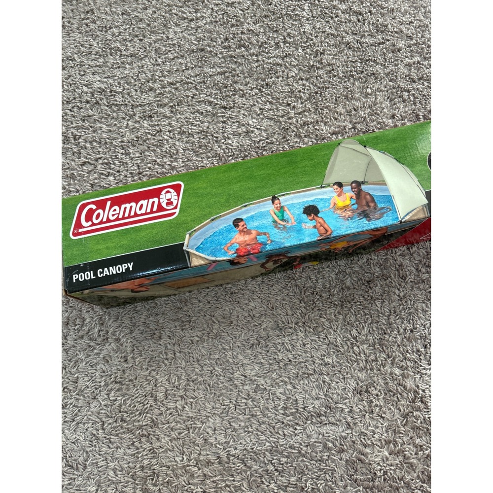 Coleman Pool Canopy UPF 40+ for Round Above Ground Frame Pools 10-18ft Carry Bag
